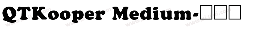 QTKooper Medium字体转换